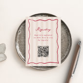 Roze & Rode Streep Vrijgezellenfeest Registry Informatiekaartje