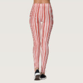 Roze Rode Strepen Leggings (Achterkant)