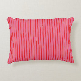 Roze Rode Strepen, Modern, Elegant Accent Kussen