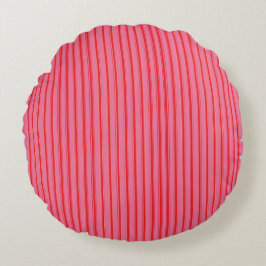 Roze Rode Strepen, Modern, Elegant Rond Kussen
