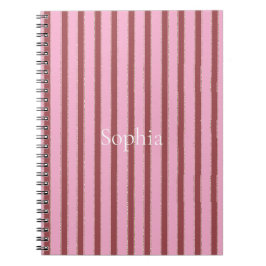 Roze Rode Strepen Notitieboek