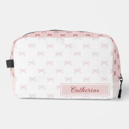 Roze & Rode Strik Patroon Coquette Cosmetica  Toilettasje