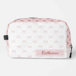 Roze & Rode Strik Patroon Coquette Cosmetica Toilettasje
