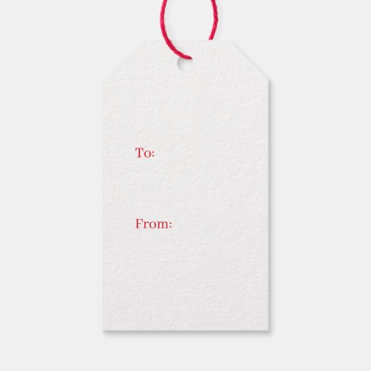 Roze rode strikken Kerstmis Cadeaulabel (Achterkant)