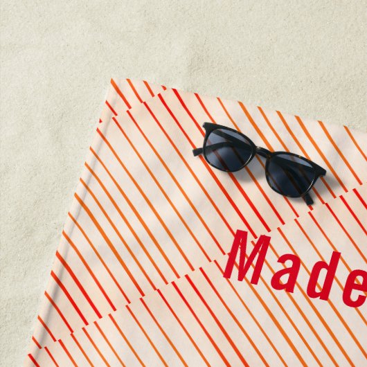 Roze Rode Stripe Partij voor het Weddenschap Strandlaken (In situ)