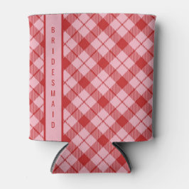 Roze + Rode Tartan Blikjeskoeler