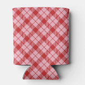 Roze + Rode Tartan  Blikjeskoeler (Achterkant)