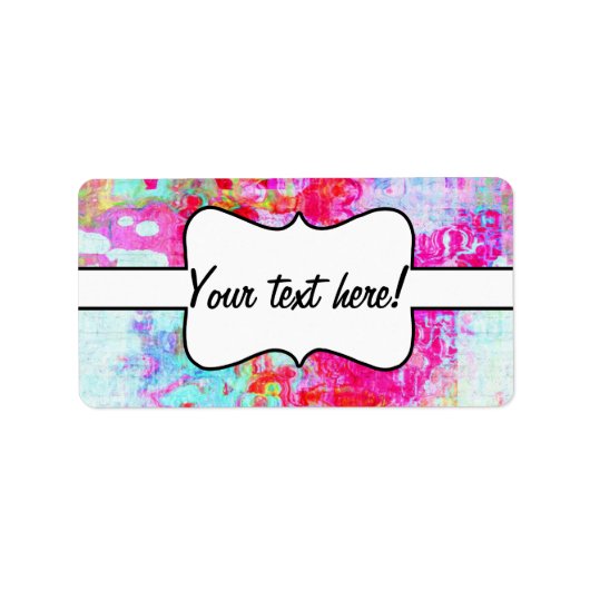 Roze rode textuur etiket (Voorkant)