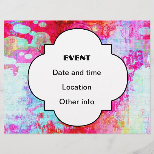 Roze rode textuur flyer (Voorkant)