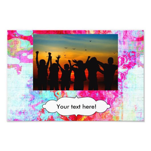 Roze rode textuur foto afdruk (Voorkant)