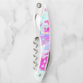 Roze rode textuur kurkentrekker (Voorkant)