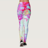 Roze rode textuur leggings (Achterkant)