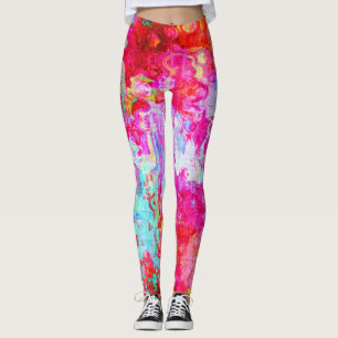 Roze rode textuur leggings