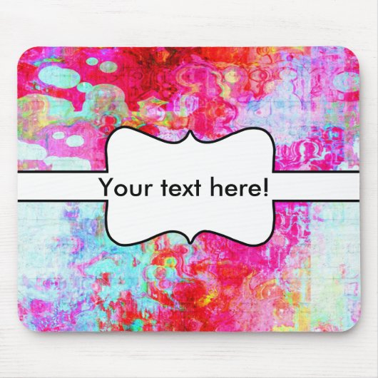 Roze rode textuur muismat (Voorkant)