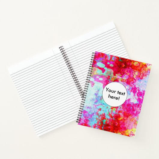 Roze rode textuur notitieboek (Binnen)