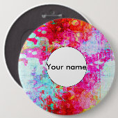 Roze rode textuur ronde button 6,0 cm (Voorkant /achterkant)