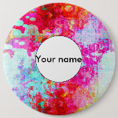 Roze rode textuur ronde button 6,0 cm (Voorkant)