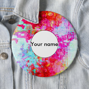 Roze rode textuur ronde button 6,0 cm