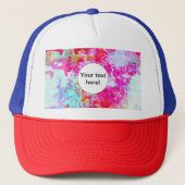 Roze rode textuur trucker pet (Voorkant)