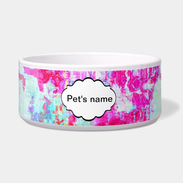 Roze rode textuur voerbakje (Voorkant)