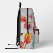 Roze Rode Tulp Tulpen Waterverf Meisjes Rugzak (Links)