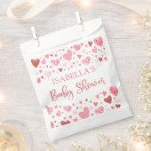 Roze Rode Valentijn Een Kleine Liefje Baby shower Bedankzakje (Geknipt)