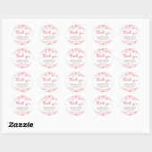 Roze Rode Valentijn Een Kleine Liefje Baby shower Ronde Sticker (Vel)