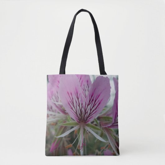 Roze rode ventilator Canvas tas (Voorkant)