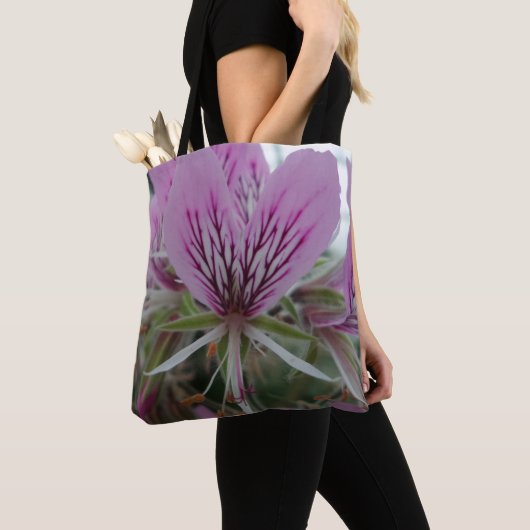 Roze rode ventilator Canvas tas (Dichtbij)