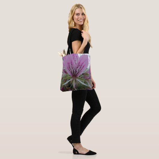 Roze rode ventilator Canvas tas (Op model)