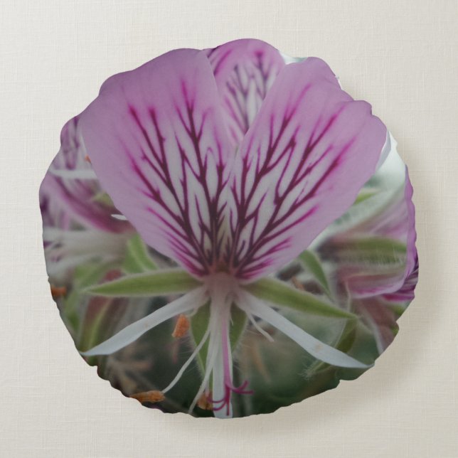 Roze rode ventilator rondreg rond kussen (Achterkant)