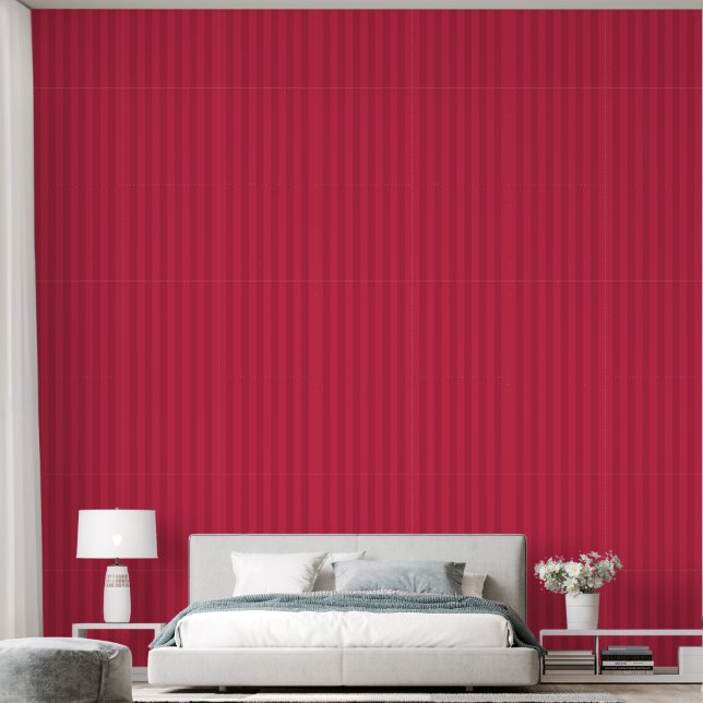 Roze rode verticale strepen dik behang (Slaapkamer)