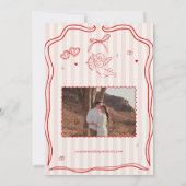 Roze & Rode Vintage Cupido  Save The Date (Achterkant)