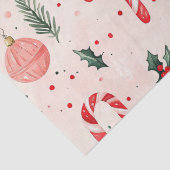 Roze rode vintage kerst tissuepapier (Detail)