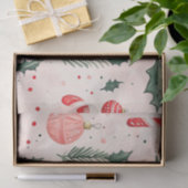 Roze rode vintage kerst tissuepapier (Geschenk)