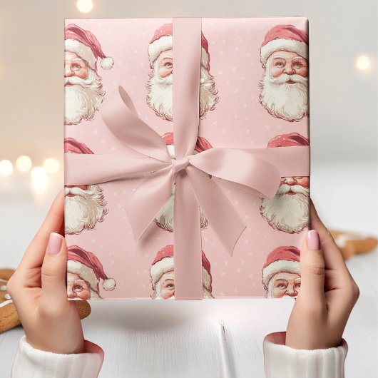 Roze & Rode Vintage Sinterklaas Cadeaupapier