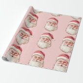 Roze & Rode Vintage Sinterklaas Cadeaupapier (Uitgerold)