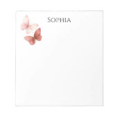 Roze Rode Vlinders   Notitieblok (Voorkant)