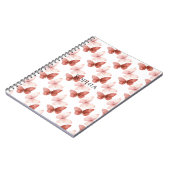 Roze Rode Vlinders Notitieboek (Linkerzijde)