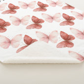 Roze Rode Vlinders   Sherpa Deken (3/4)