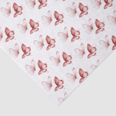 Roze Rode Vlinders Verjaardag Tissuepapier (Detail)