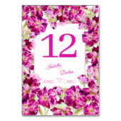 Roze rode voorraad bloemen waterverf bruiloft kaart (Voorkant)