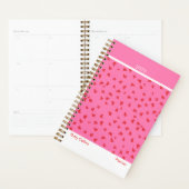Roze/Rode Vrouwelijke Minimalistische Bloemen Plan Planner (Display)
