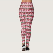 Roze rode vrucht fruitig Berry aardbery Food Print Leggings (Achterkant)