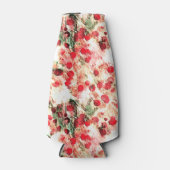 Roze rode vuil pootendot grunge flesjeskoeler (Voorkant)