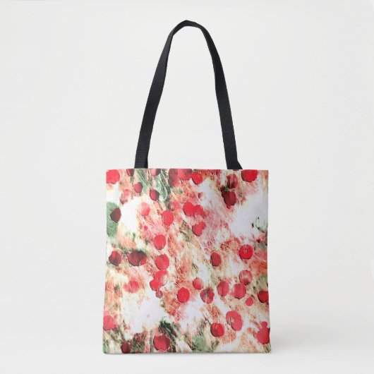 Roze rode vuil pootendot grunge tote bag (Voorkant)