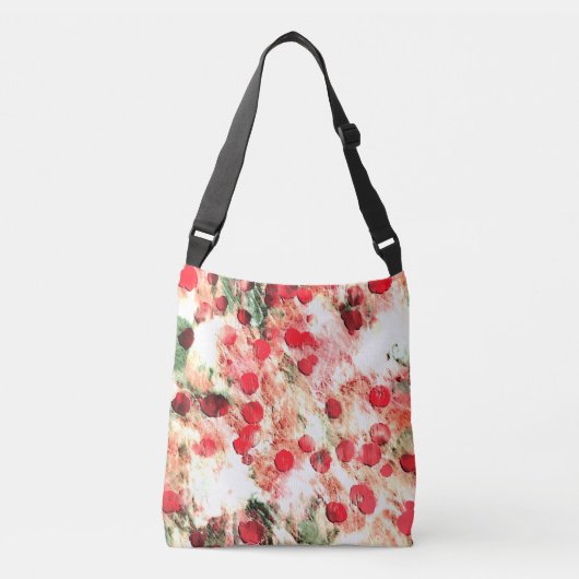 Roze Rode Vuil Spikkel Grunge Crossbody Tas (Voorkant)