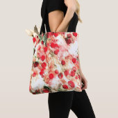 Roze Rode Vuil Spikkel Grunge Tote Bag (Dichtbij)