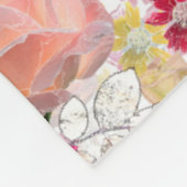 Roze, rode waterverf bloemen. fleece deken (Hoek)