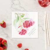 Roze rode waterverf met eucalyptus servet (Insitu)